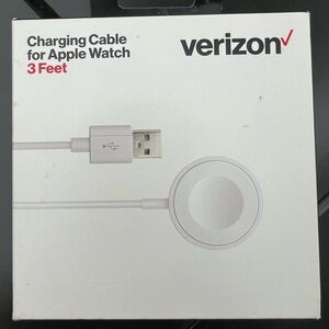 New in box Verizon 3’ White Charging Cable for Apple Watch.